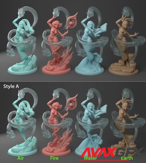 ﻿Twin Goddess Miniatures April 2020 – 3D Printable STL