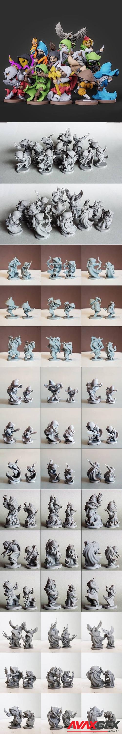 Arminas Didziokas - RPG Heroes Full Set 1-4 – 3D Printable STL