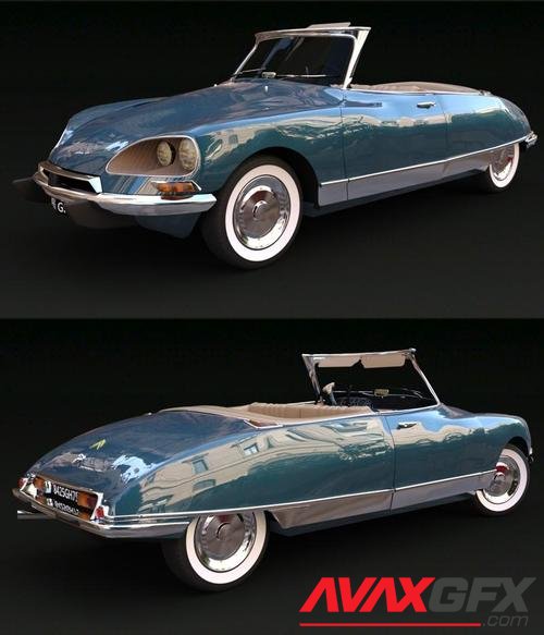 CITROEN DS21 CABRIOLET for DAZ Studio