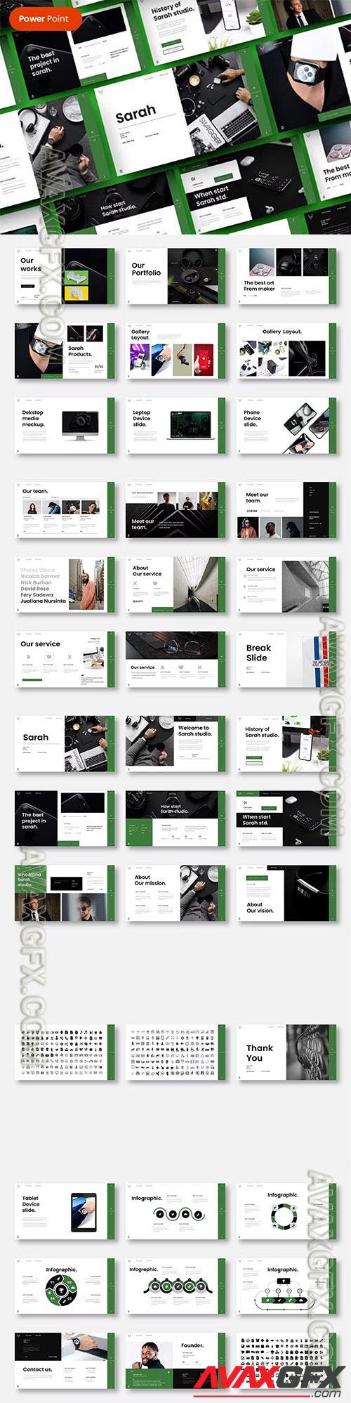 Sarah - Business Powerpoint, Keynote and Google Slides Template