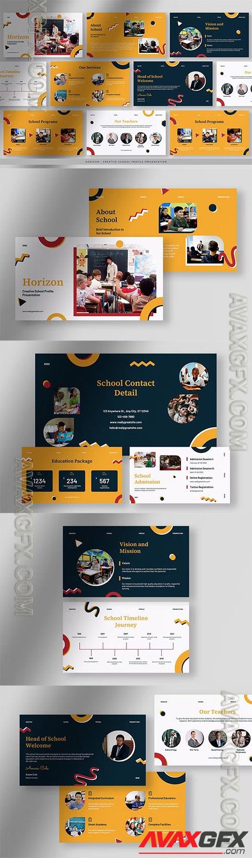 Horizon - Creative School Profile Presentation PPT