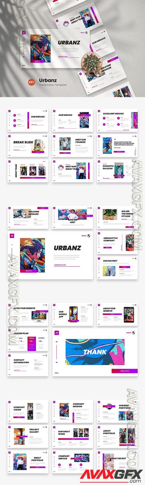 Urbanz - Urban Graffiti Art PowerPoint Template