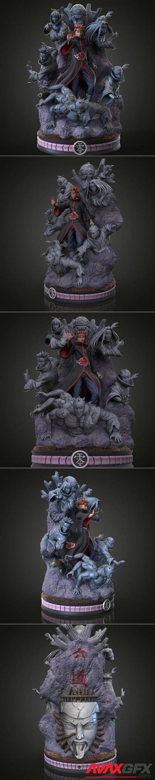 Naruto Shipuden - Pain Diorama – 3D Print