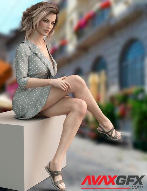 dForce X-Fashion Boho Dress Outfit for Genesis 8 Female(s)