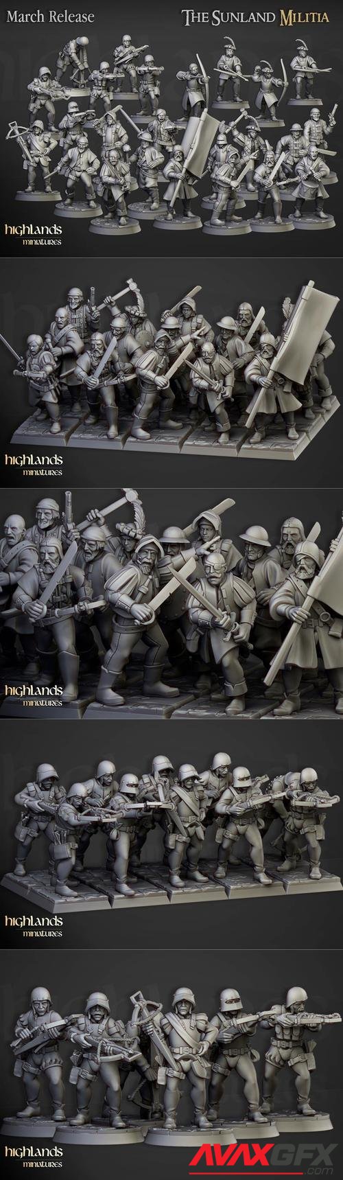 Highlands Miniatures - Sunland Militia March 2022 – 3D Print