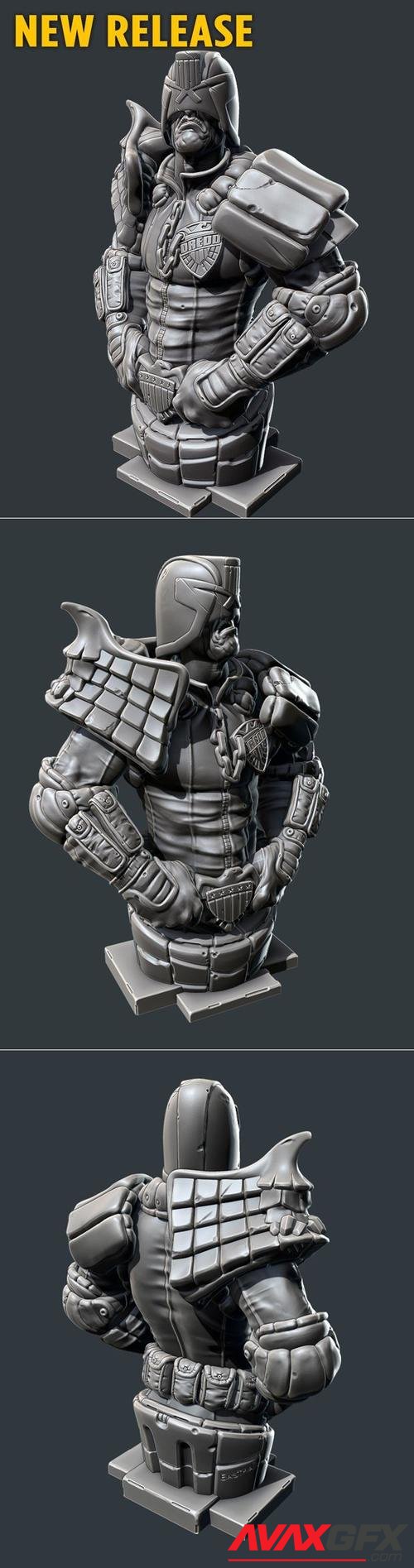 Judge Dredd bust – 3D Print