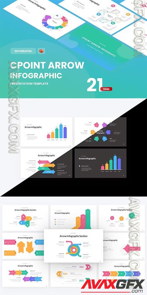 Cpoint Arrow Infographic PowerPoint Template