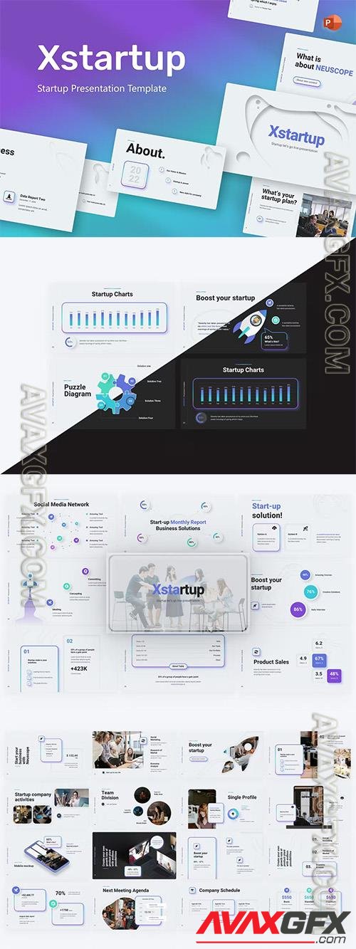 Xstartup Startup Business PowerPoint Template