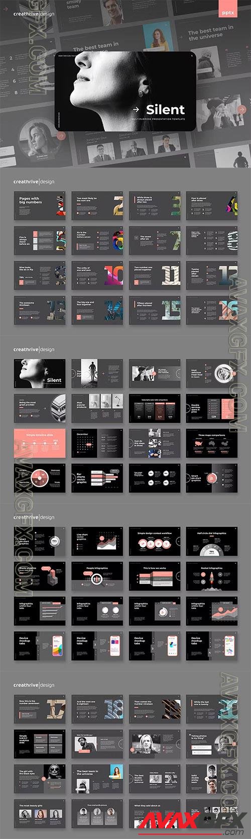 Silent Powerpoint, Keynote Template