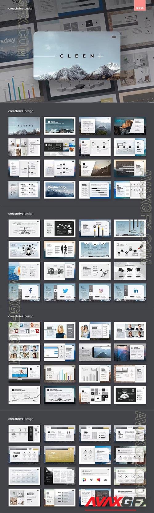 Cleen Powerpoint, Keynote Template