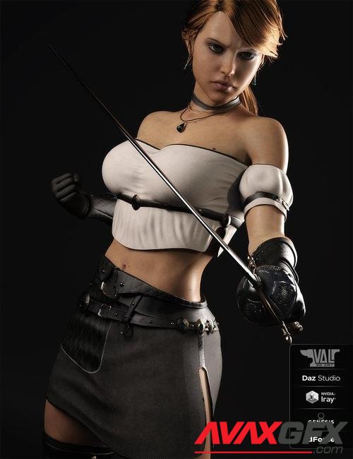 dForce Arvine Sword Outfit for Genesis 8 Female(s)