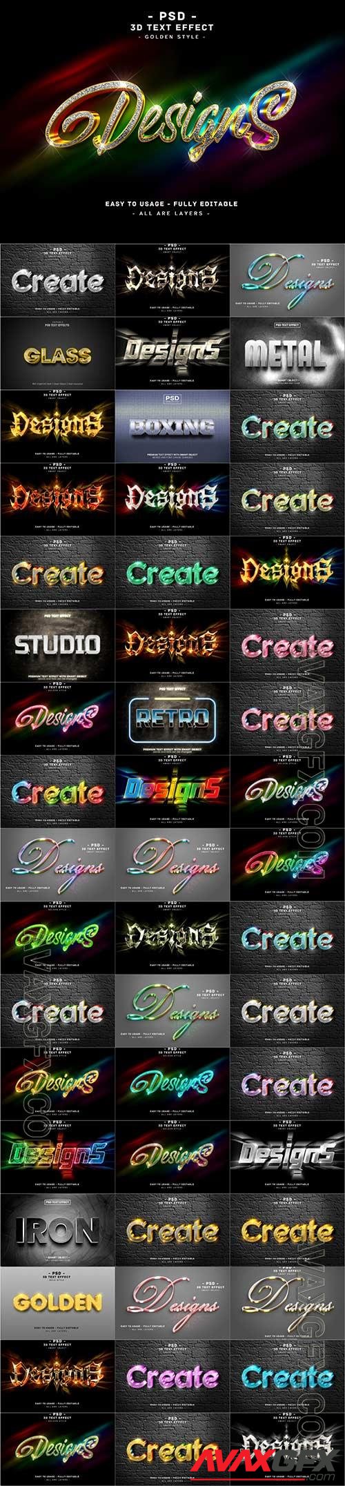 50 Psd text effect set vol 460