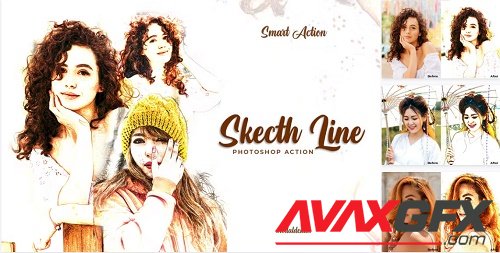 Skecth Line - Action Photoshop