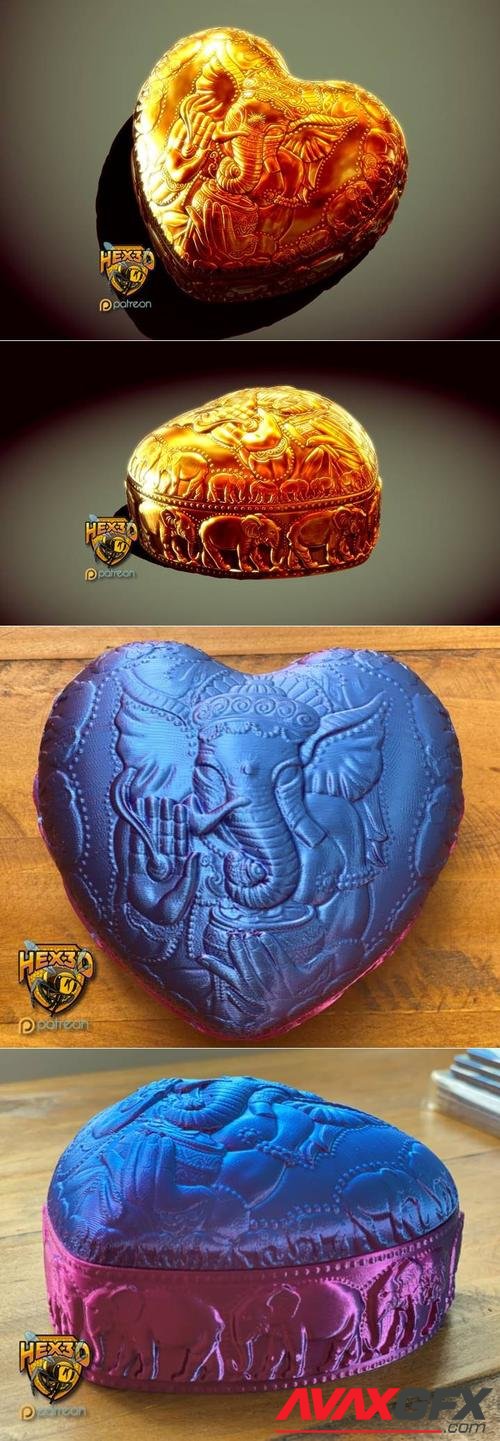 Elephant Heart Box – 3D Print