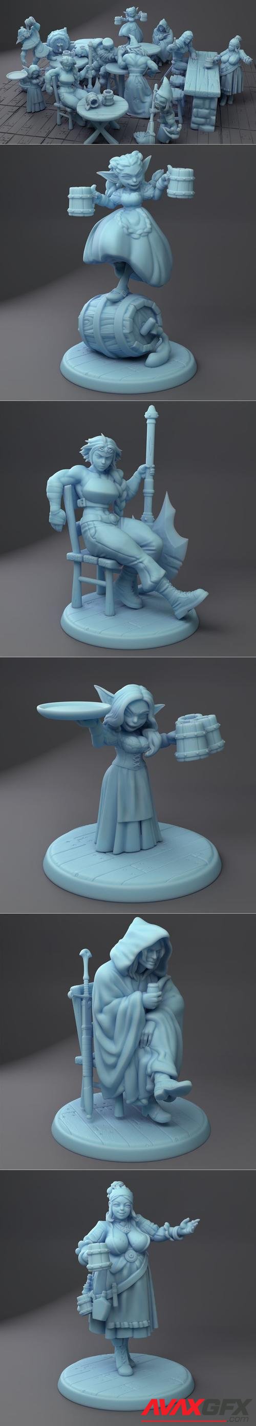 Twin godess minitures - Tavern set February 2022 – 3D Print