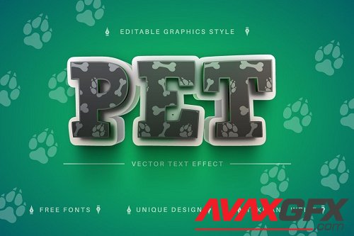 Pet Animal Dog Editable Text Effect - 7129096