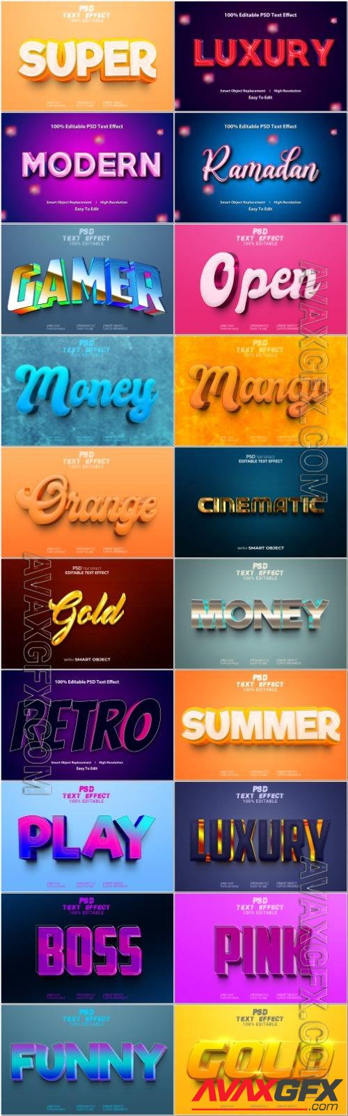 Psd text effect set vol 465