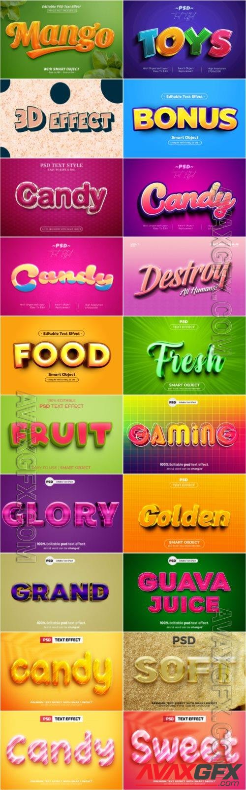 Psd text effect set vol 474