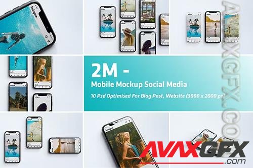 2M - Mobile Mockups Social Media
