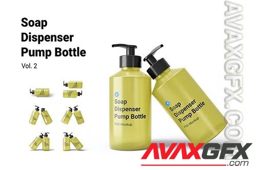 Soap Dispenser Pump Bottle Mockup Vol.2