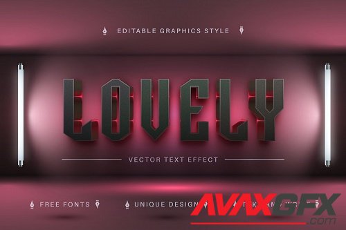 Pink Lovely - Editable Text Effect - 7131449