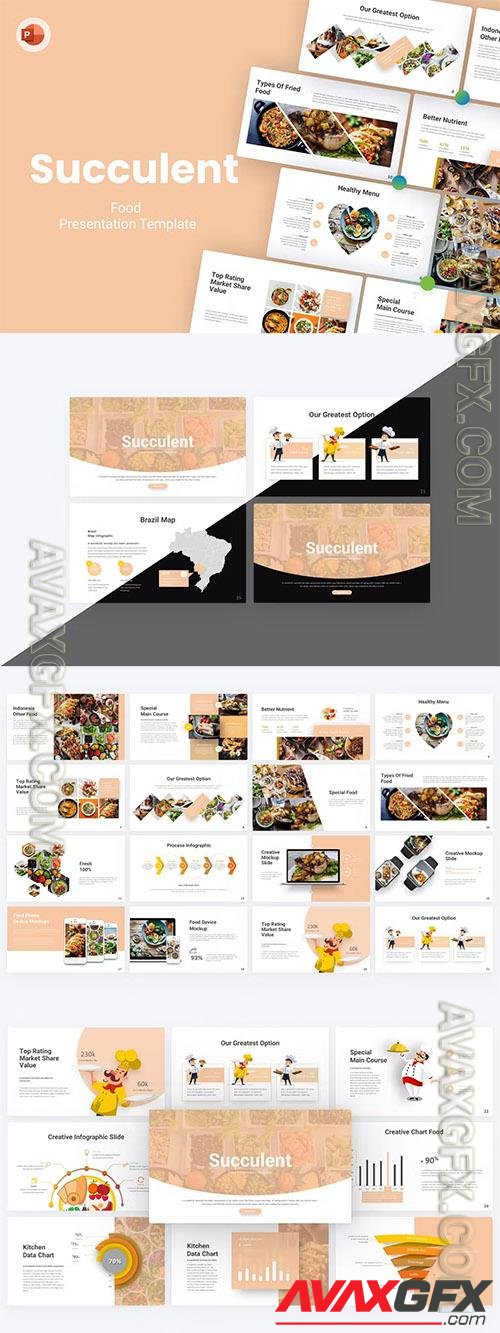 Succulent Food PowerPoint Template