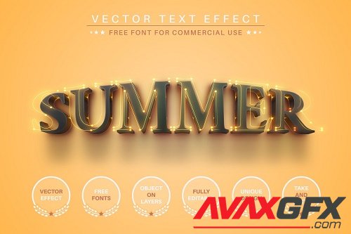 Yellow Summer - Editable Text Effect - 7130622