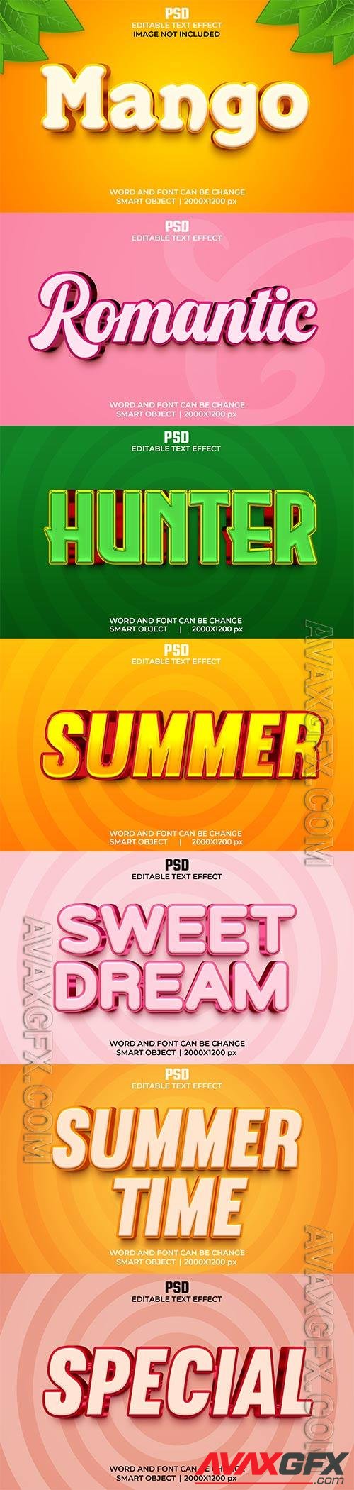 Psd text effect set vol 484