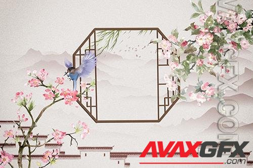 Psd Chinese Style Spring Background