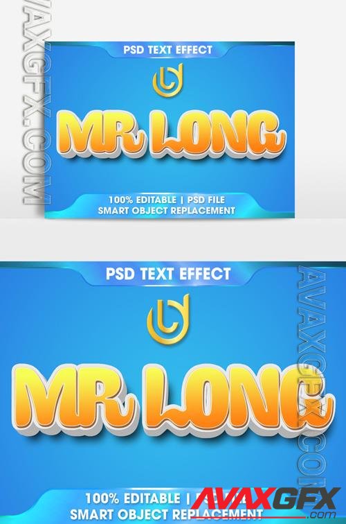 Mr Long 3D text effect