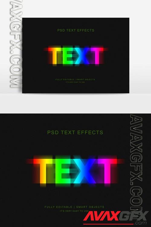 Psd colorful text effect style