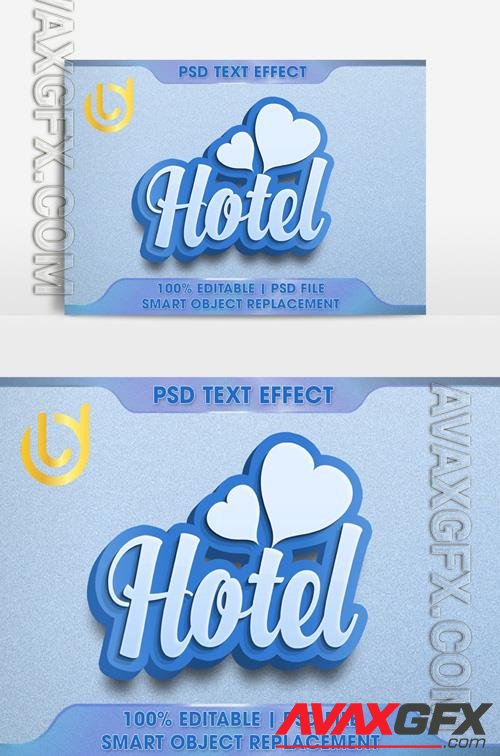 Hotel Text 3D effect correction