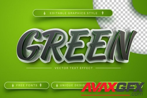 3D Green - Editable Text Effect - 7126021