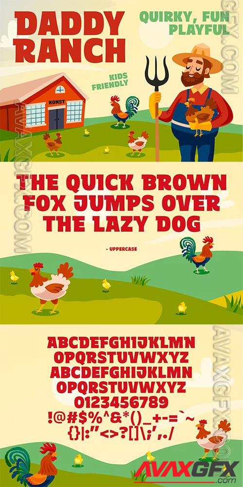 Daddy Ranch - Kids Fun Fonts AJMPG93