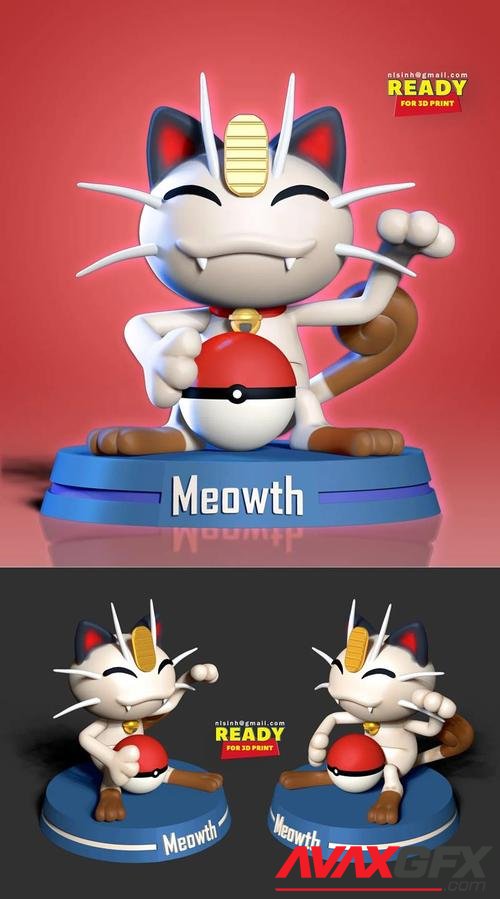 Lucky Meowth Fanat – 3D Print