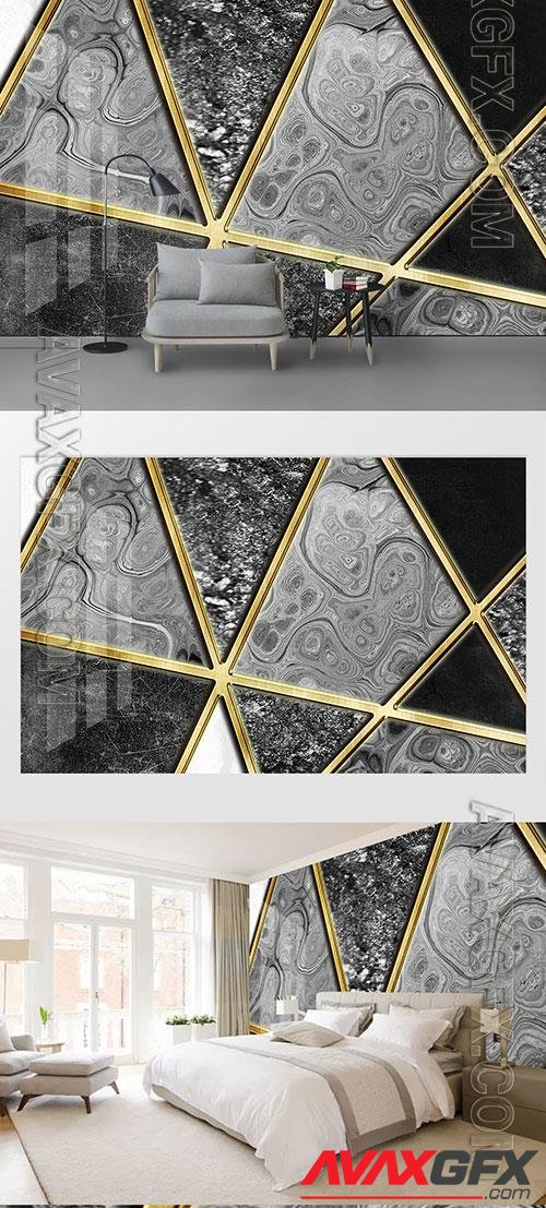 Marble texture geometric modern background wall