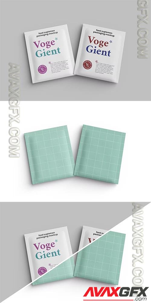 Top View Sachet Packaging Mockup