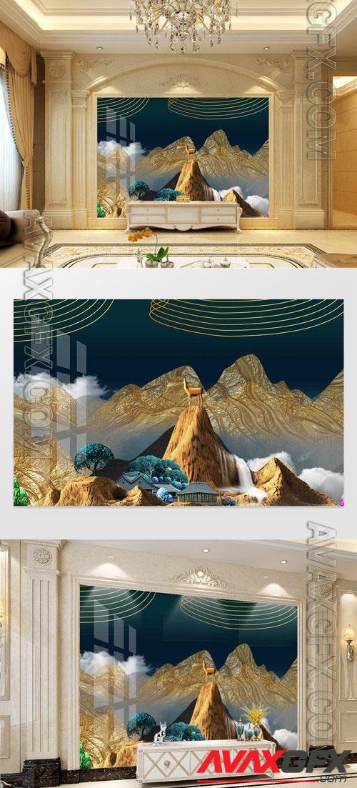 Landscape light luxury background wall