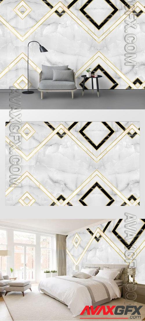 Geometric marble tile line pattern background wall vol 6