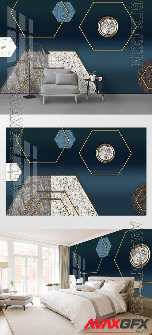 Geometric marble texture light luxury background wall vol 2