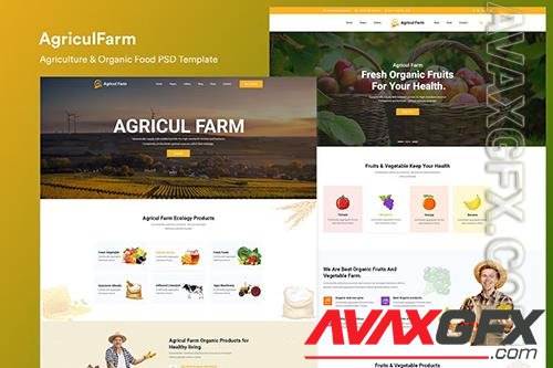 Agriculture & Organic Food PSD Template Z83E5GQ