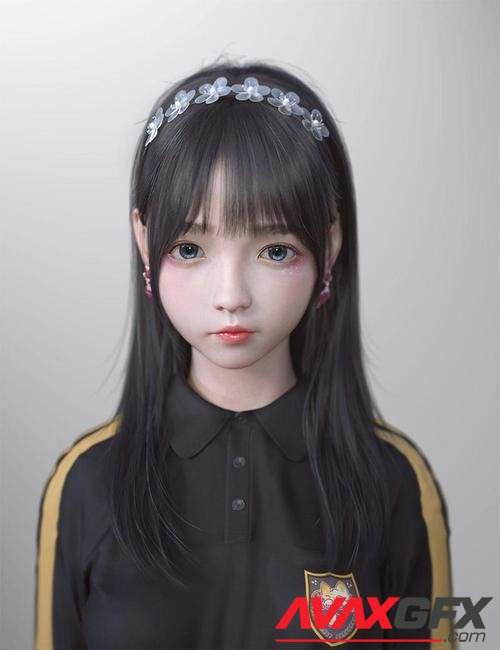 SU Long, Straight Hair for Genesis 8 and 8.1 Females