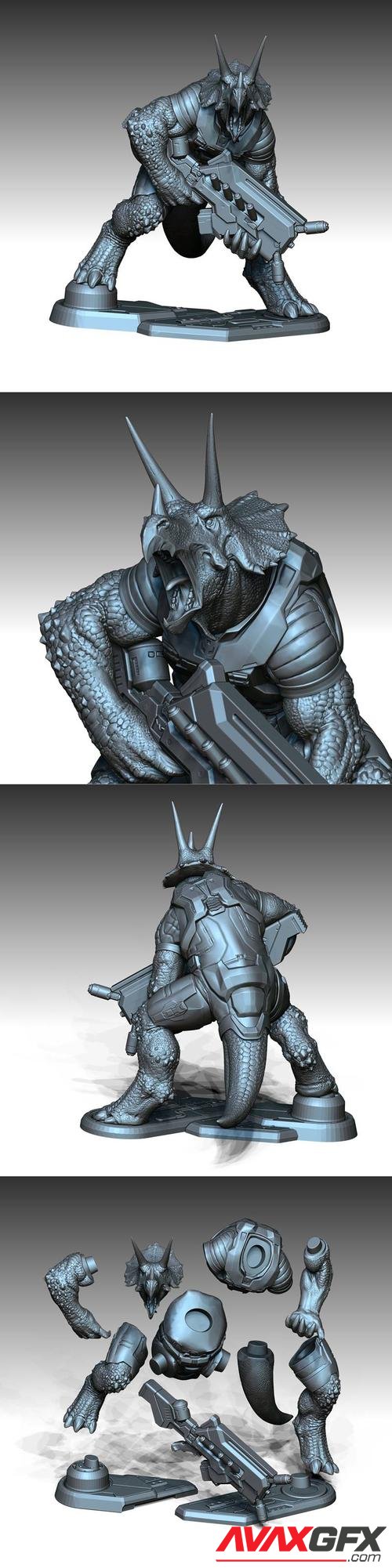 Mozar the Triceraton – 3D Print