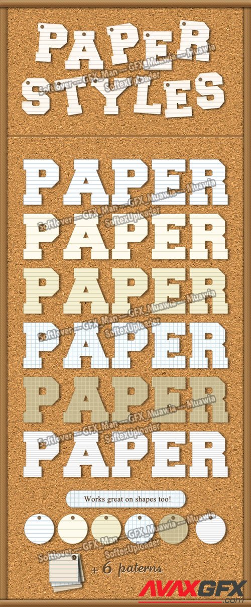 Paper Styles for Photoshop + Patterns