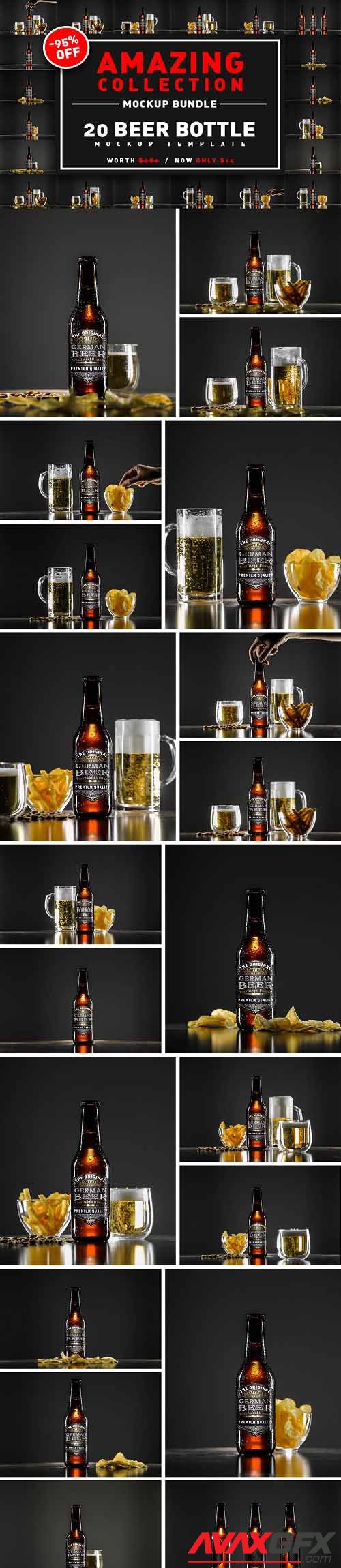 Beer Bottle Mockup Bundle