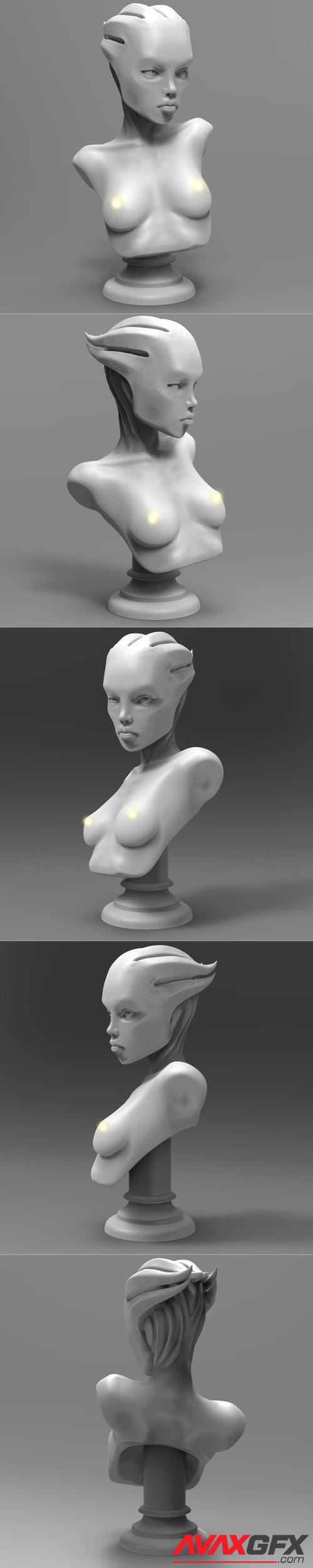 Asari Bust – 3D Print