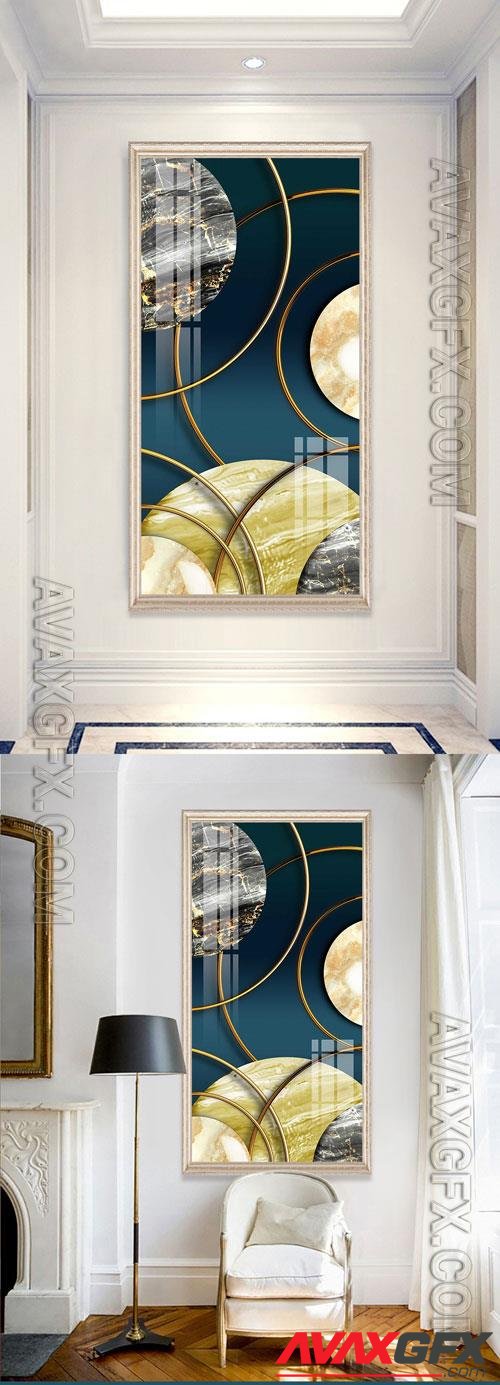 Light luxury style marble texture porch decorative painting