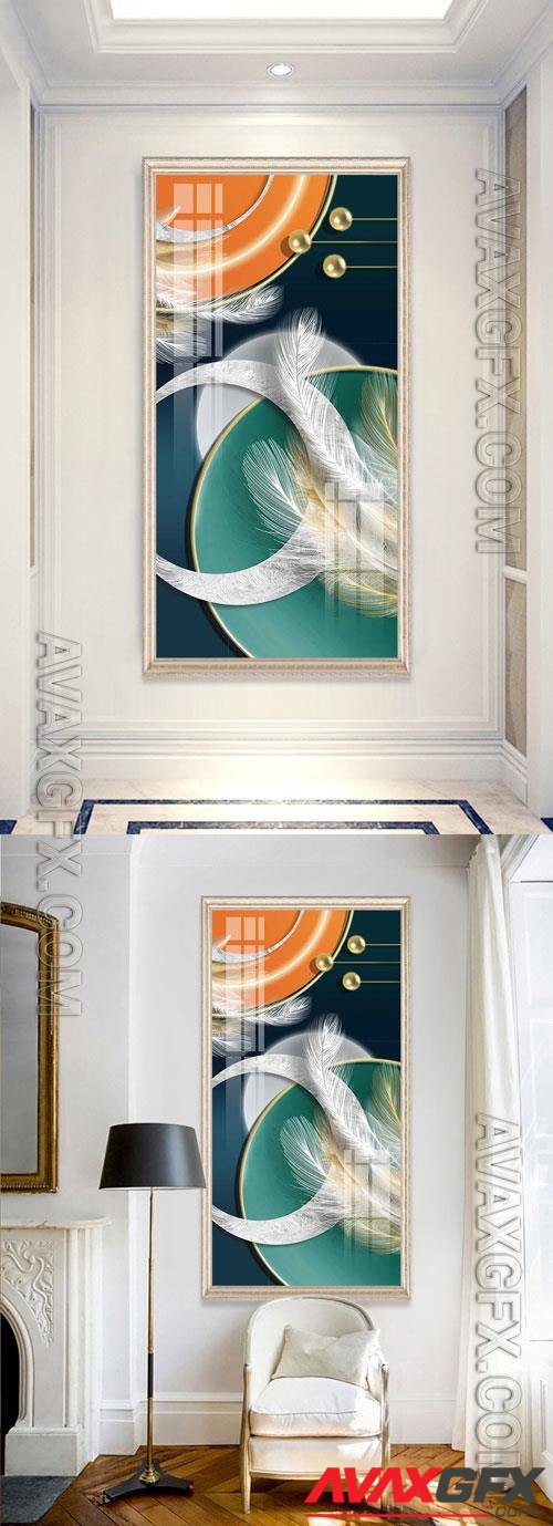 Abstract texture geometric light luxury porch decoration painting