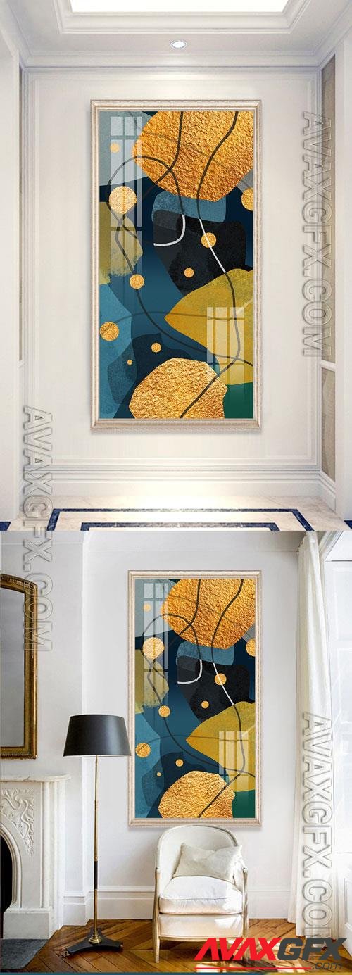 Abstract geometric light luxury style porch decoration painting