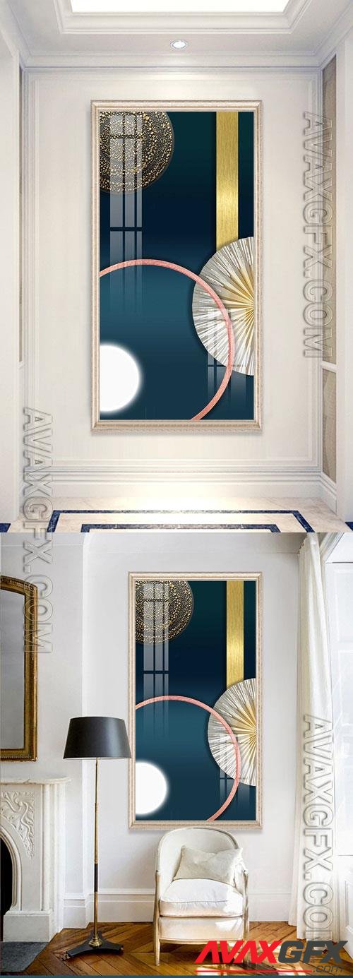 Abstract geometric circular texture porch decoration painting